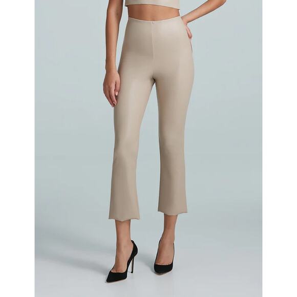 COMMANDO SAND FAUX LEATHER CROP FLARE PANTS - Picture 1 of 6